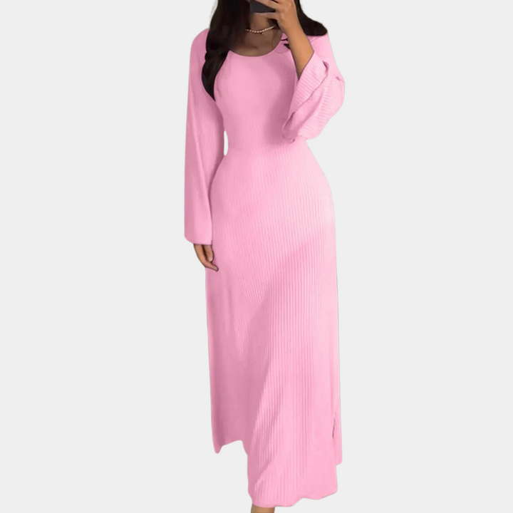 "Klassieke zomerjurk voor dames, maxi-lengte, verkrijgbaar in abrikoos, roze, wit, lichtblauw, elegant en chic ontwerp."