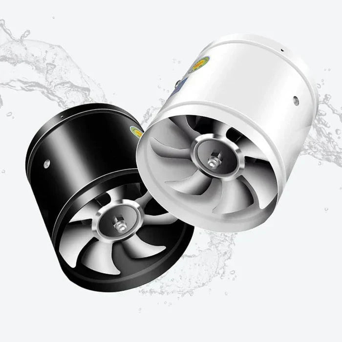 Compacte badkamer ventilator voor effectieve vocht- en geurverwijdering, creëert frisse lucht.
