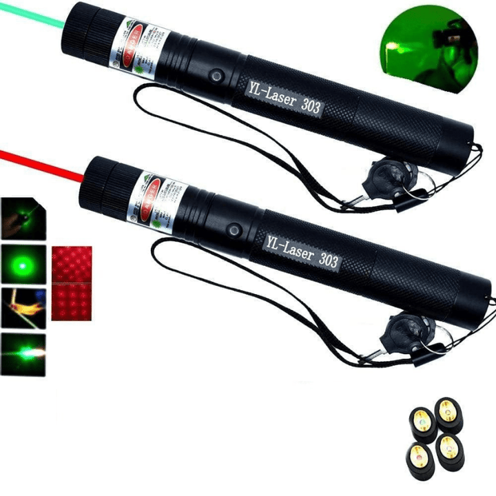"Krachtige laserpointer 303, robuust ontwerp, ideale gadget voor presentaties en sterrenkijken, compact en draagbaar."