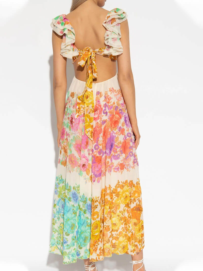 Comfortabele casual dames boho jurk met levendige print, perfect als stijlvolle zomer- of strandjurk.