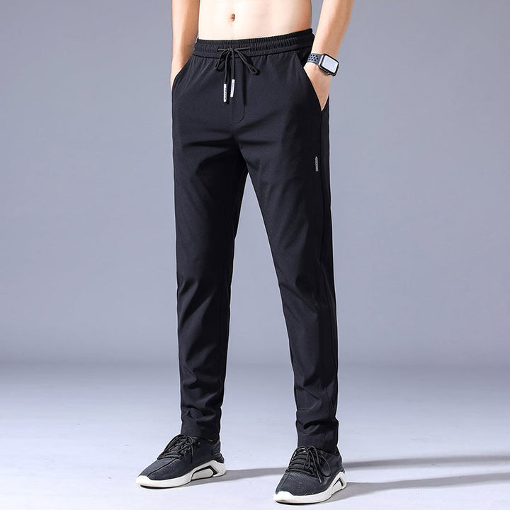 "Lars dunne elastische joggingbroek heren effen kleuren, ideaal voor comfort en stijl, zwart"