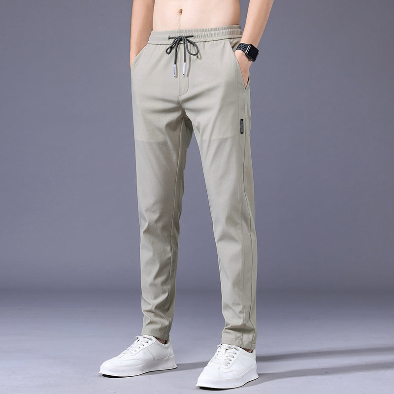 "Lars dunne elastische joggingbroek heren effen kleuren, ideaal voor comfort en stijl, zwart"