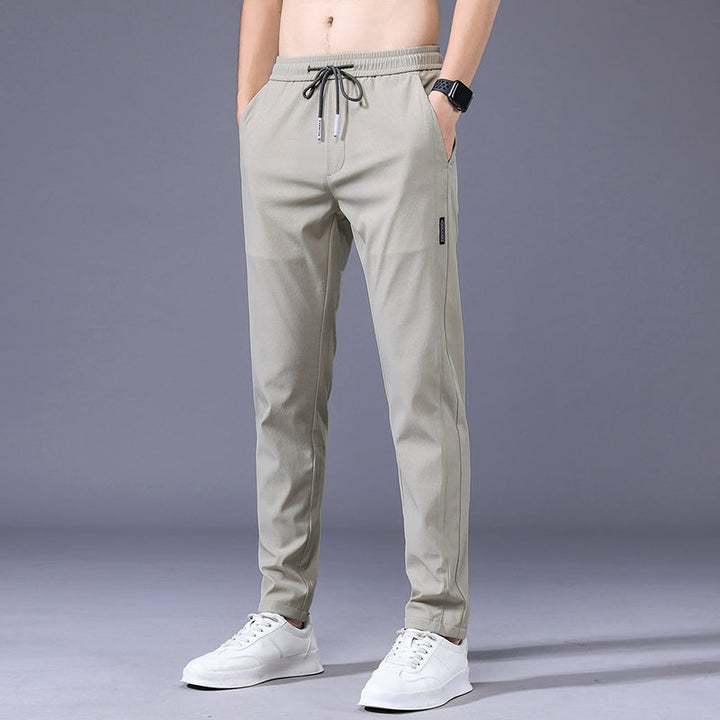 "Lars dunne elastische joggingbroek heren effen kleuren, ideaal voor comfort en stijl, zwart"