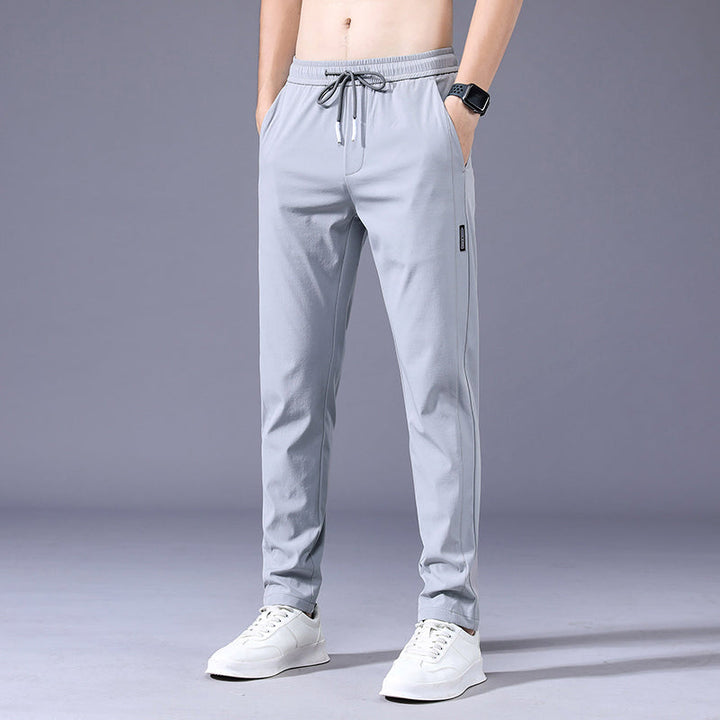 "Lars dunne elastische joggingbroek heren effen kleuren, ideaal voor comfort en stijl, zwart"