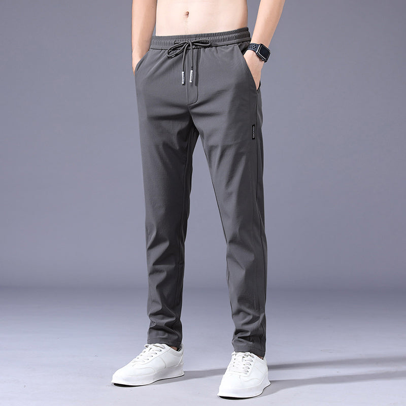 "Lars dunne elastische joggingbroek heren effen kleuren, ideaal voor comfort en stijl, zwart"