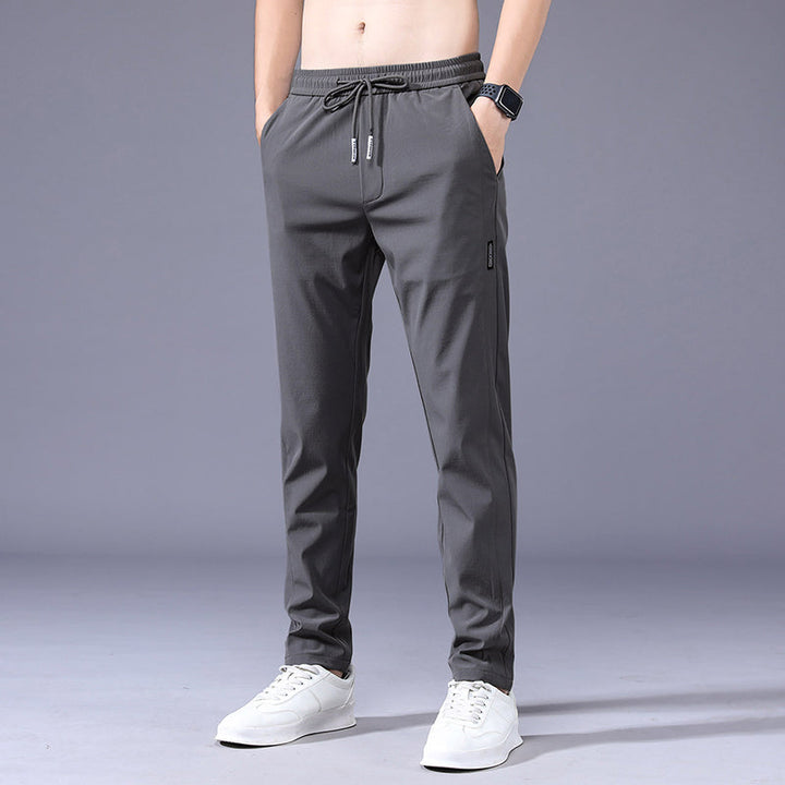 "Lars dunne elastische joggingbroek heren effen kleuren, ideaal voor comfort en stijl, zwart"
