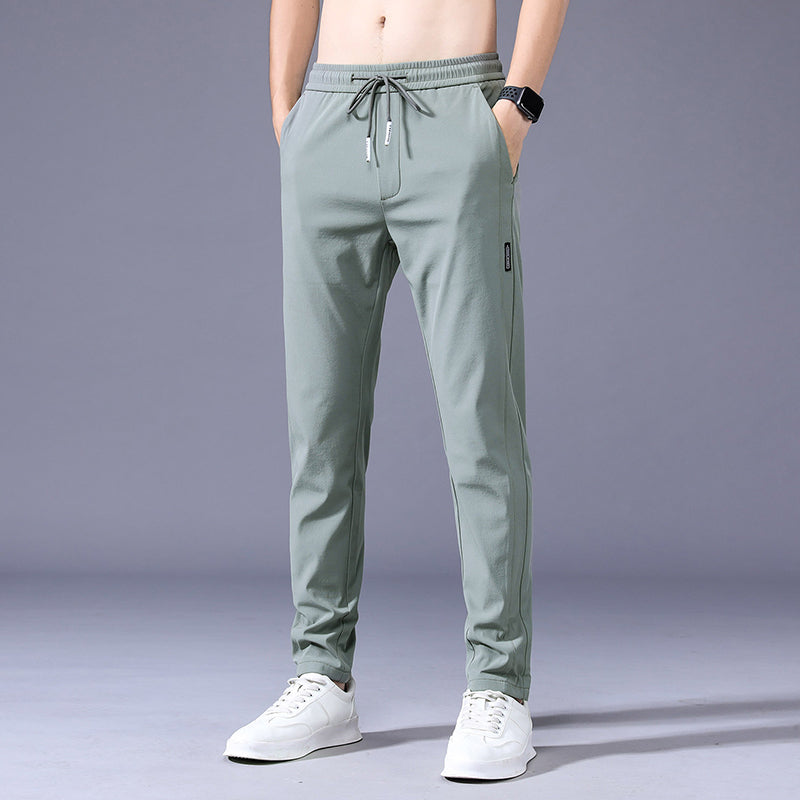 "Lars dunne elastische joggingbroek heren effen kleuren, ideaal voor comfort en stijl, zwart"
