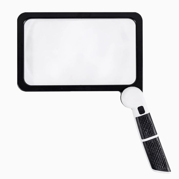 LED full-pagina vergrootglas met 5x zoom voor lezen, hobby's en detailwerk, heldere verlichting.