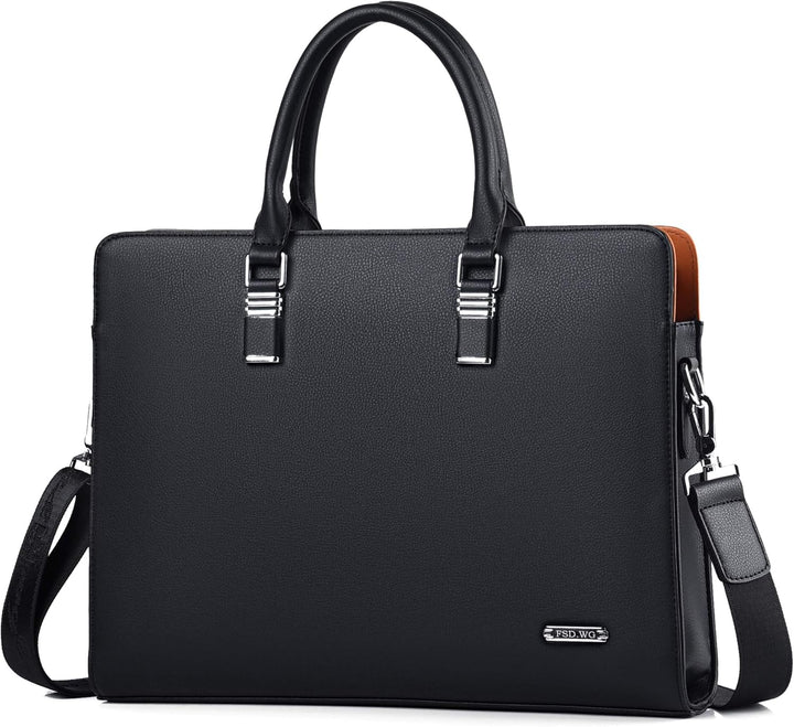 Premium lederen zakelijke laptoptas met meerdere compartimenten voor professionals, stijlvol en ruim.