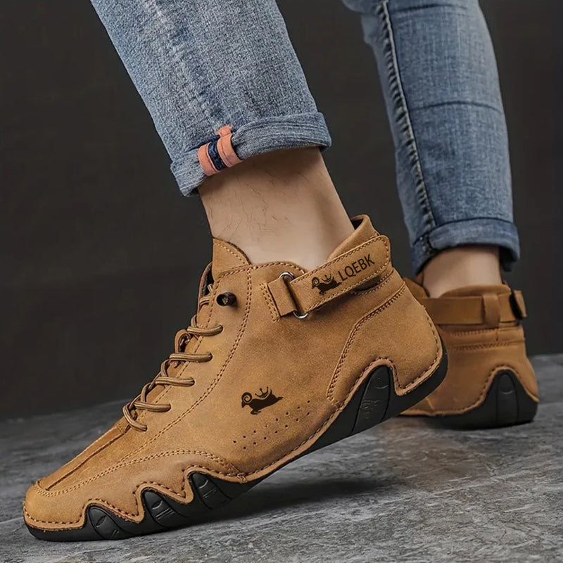 Herenschoenen, wandelschoenen, orthopedisch, comfortabel, duurzaam, bruin