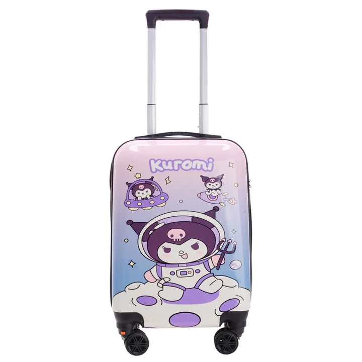 Osaka hardshell kinderkoffer met vrolijk Kuromi cartoon, lichtgewicht en duurzaam voor reizen.