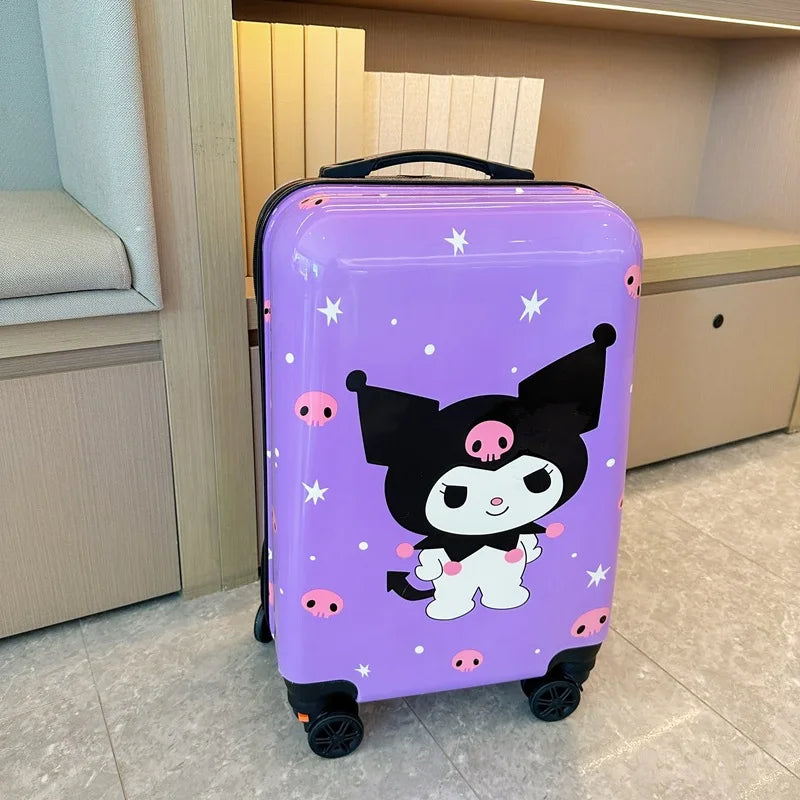 Stevige hardshell kinderkoffer, ideaal voor vakantie avonturen, met leuk cartoon design voor jongens en meisjes.