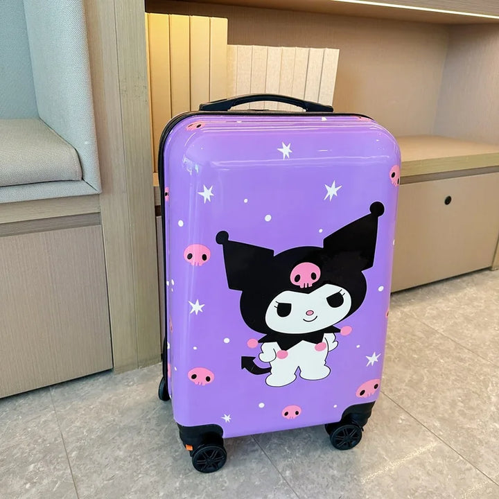 Stevige hardshell kinderkoffer, ideaal voor vakantie avonturen, met leuk cartoon design voor jongens en meisjes.