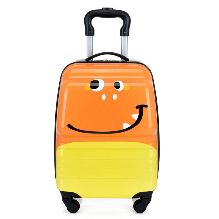 Stevige kinderkoffer met uniek dierendesign, functioneel en leuk voor kleine reizigers en hun spullen.