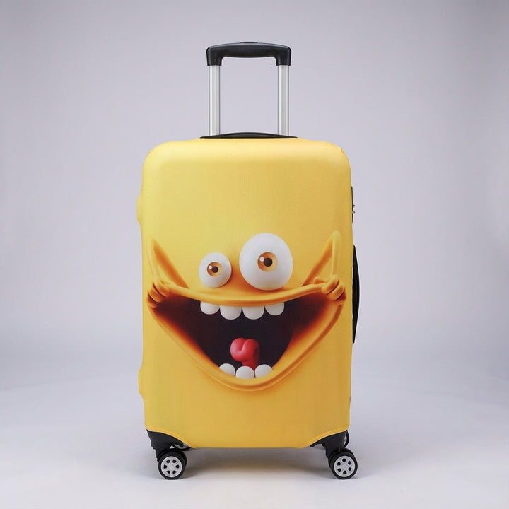 Beschermende en levendige kofferhoes met print, maakt je bagage uniek en makkelijk herkenbaar tijdens reizen.