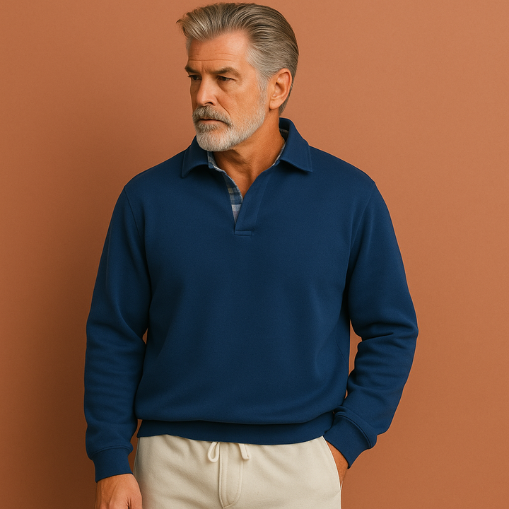Veelzijdige casual heren polotrui, lichtgewicht en ademend, ontspannen pasvorm voor lente en zomer. Comfortabele bovenkleding.