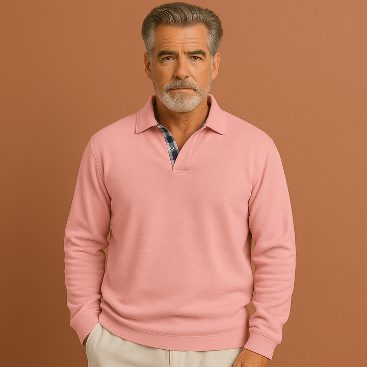 Comfortabele heren polotrui, ademend en lichtgewicht, perfecte lentetrui/zomertrui. Casual en stijlvolle heren bovenkleding.