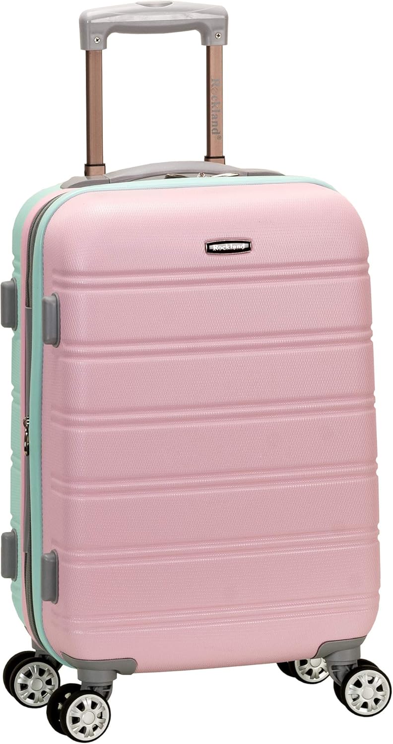 Lichtgewicht Cotton Candy hardshell handbagage koffer met spinnerwielen, ideaal voor korte reizen.
