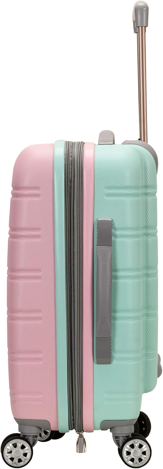 Stijlvolle Cotton Candy handbagage koffer met spinnerwielen, klaar voor elk reisavontuur.