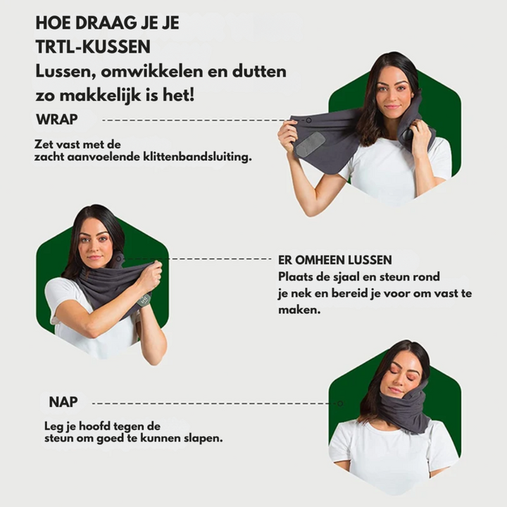 "Lichtgewicht ergonomisch nek reiskussen in diverse kleuren voor comfortabel en pijnvrij reizen, wasbaar en compact."