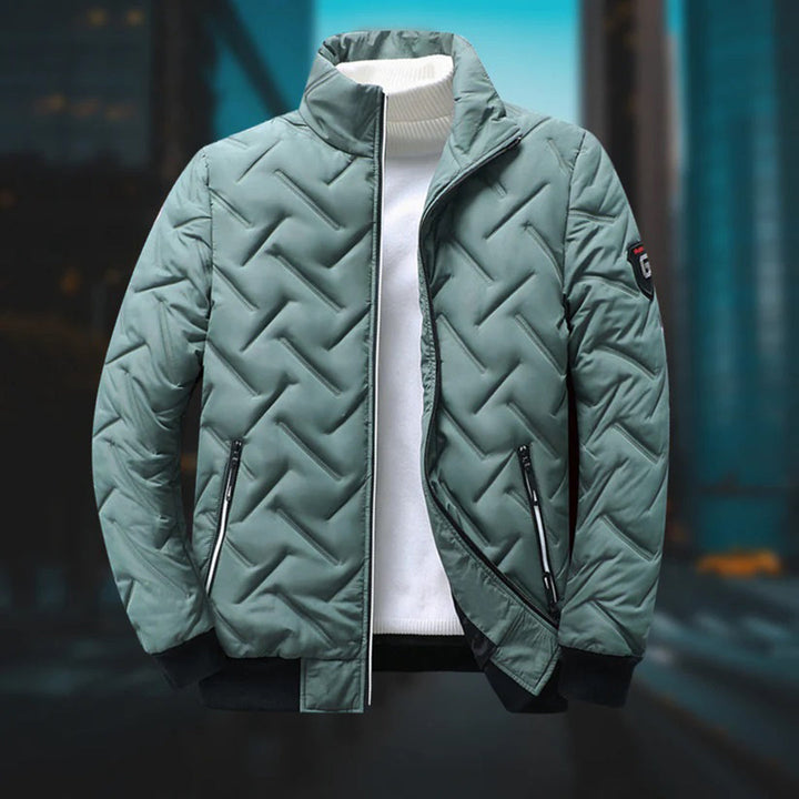 Modieuze heren pufferjas, warm en lichtgewicht donsjack. Ideaal als winter- of herfstjas, comfortabele bovenkleding.