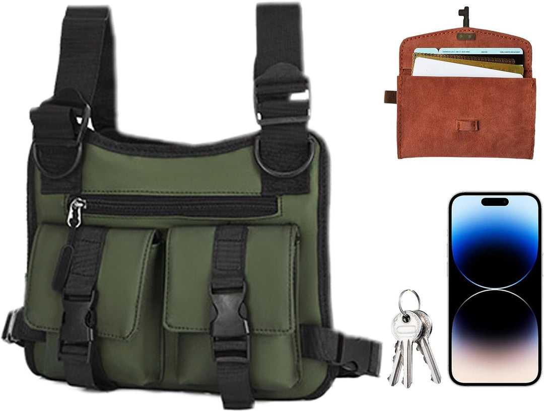 Dravon verstelbaar hardloopvest voor heren, met praktische vakken voor accessoires.