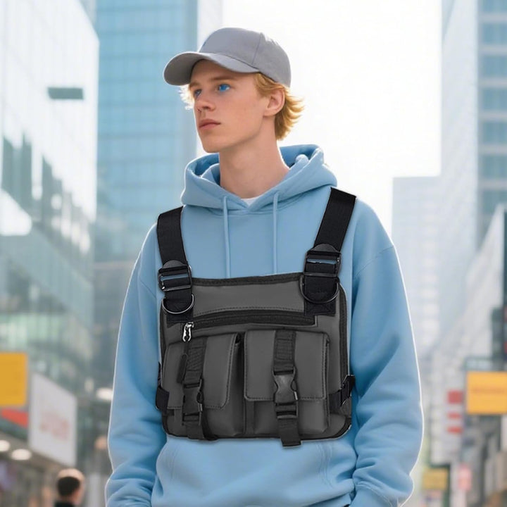 Modern hardloopvest voor mannen, lichtgewicht, ideaal voor zowel hardlopen als streetwear.