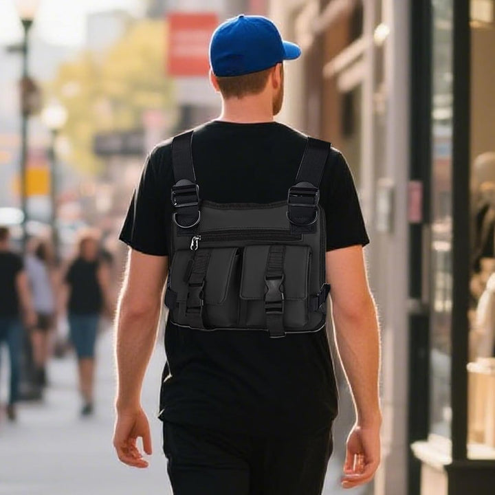Hardloopvest voor mannen, lichtgewicht, met opbergmogelijkheden voor telefoon en sleutels.