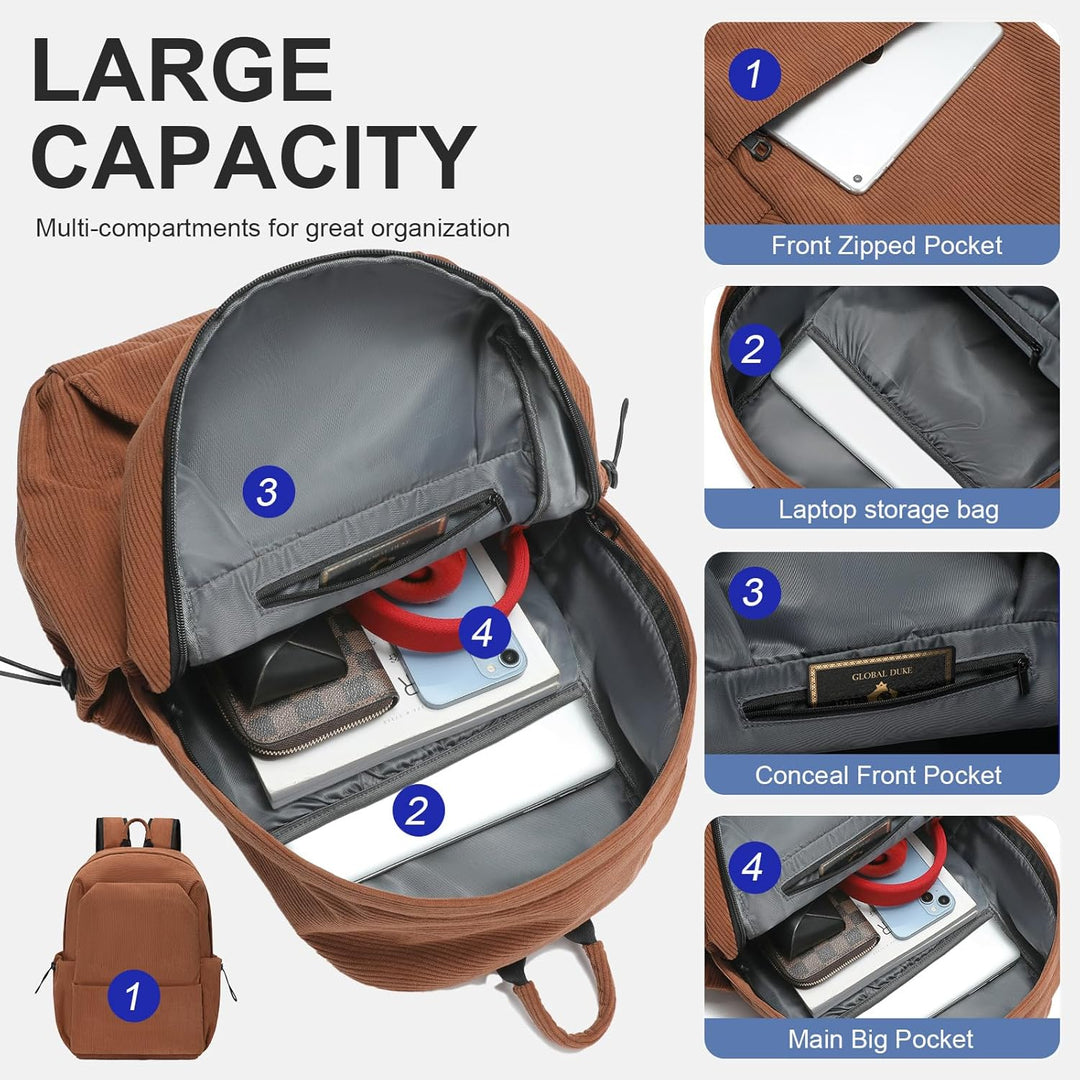 Zakelijke professional met strakke laptoprugzak, ideaal voor documenten en meetings onderweg.
