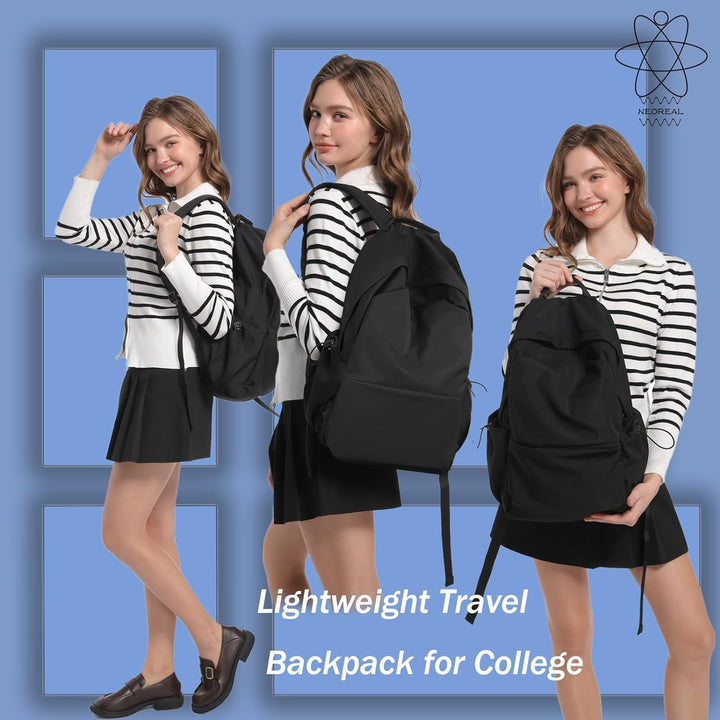 Stijlvolle reisrugzak op een vliegveld, perfect als handbagage voor korte trips.