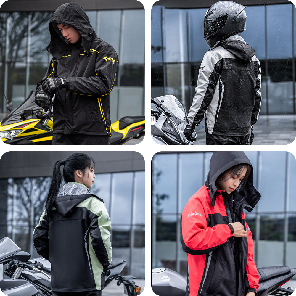 "Lichtgewicht waterdicht regenpak voor dames in groen, ideaal voor outdoor activiteiten, beschermt tegen regen en wind."