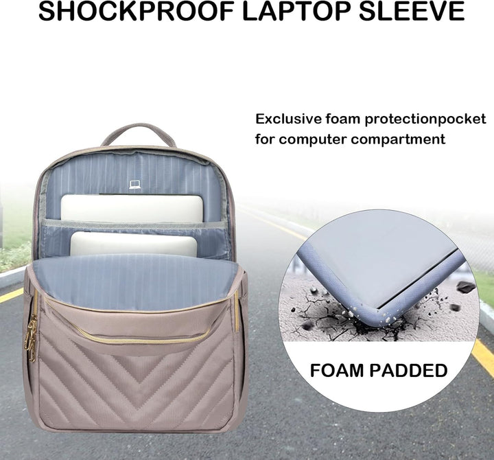 Stijlvolle roze dames laptop tas, waterdicht en lichtgewicht, perfect als schooltas of reistas.