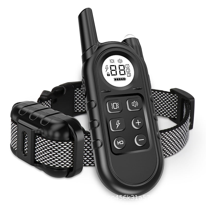 Lichtgewicht waterdichte honden trainingshalsband met afstandsbediening en 400m bereik voor effectieve gehoorzaamheidstraining.