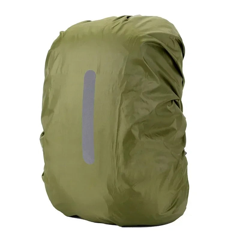 Reflecterende rugzak regenhoes, waterdicht en lichtgewicht, perfect voor fietsen en wandelen.