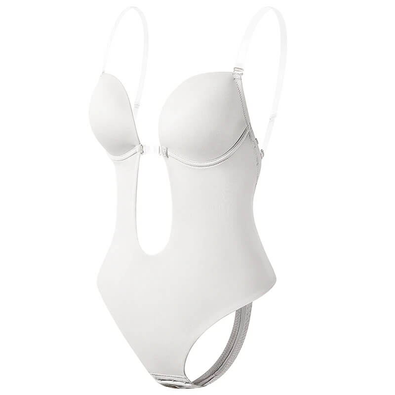 "Lina Diepe V-hals Backless Body Shaper, elegante en comfortabele shapewear met naadloos ontwerp en sensuele uitstraling."