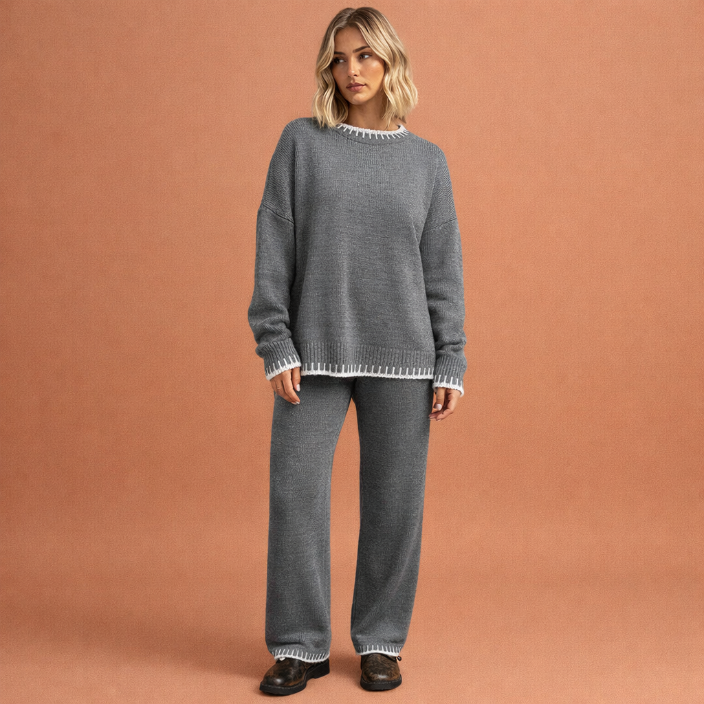 Comfortabele losvallende dames set, veelzijdig en modieus, voor een moeiteloos elegante dagelijkse look.