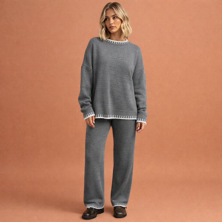 Comfortabele losvallende dames set, veelzijdig en modieus, voor een moeiteloos elegante dagelijkse look.