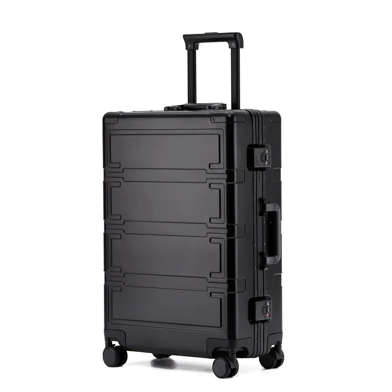 Robuuste aluminium reiskoffer Pristina met spinnerwielen en TSA-slot, perfect voor veilige vakanties.