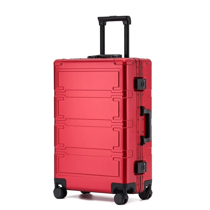 Veilige en stijlvolle aluminium koffer met hardshell design, geschikt voor zaken en vrije tijd.