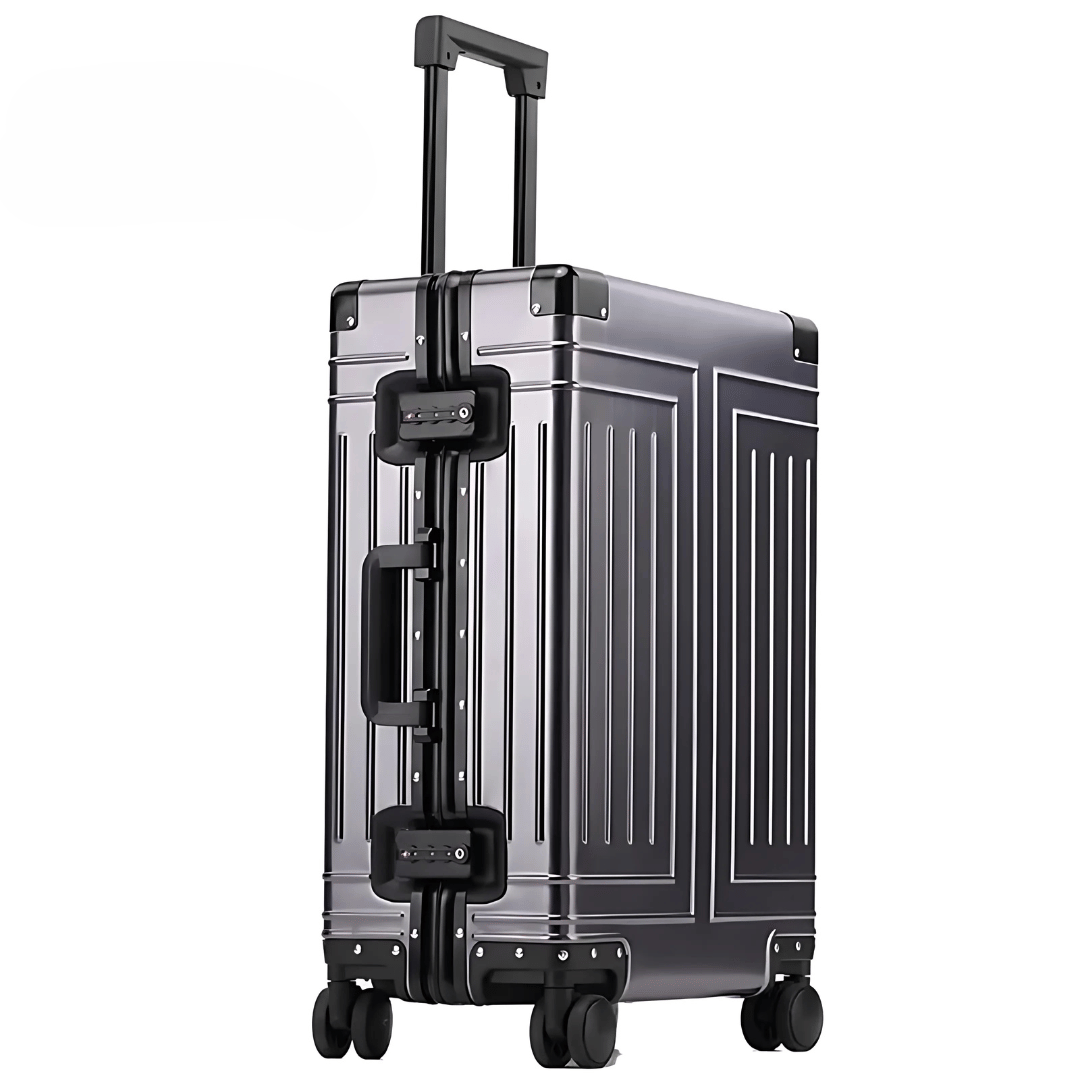 De Emperor aluminium reiskoffer: duurzame reisbagage met een premium design en maximale bescherming.