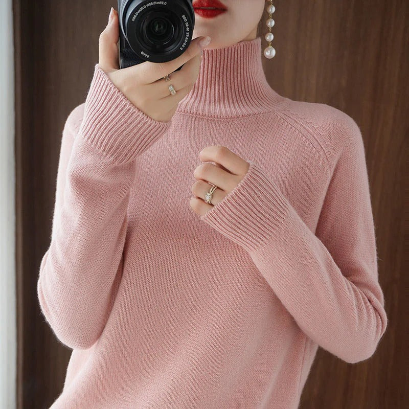 Luxueuze dames coltrui, elegant en comfortabel. Een warme wintertrui voor stijlvolle damesmode.