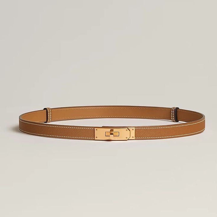 "Luxe damesriem van kunstleer, elegant design, verstelbare lengte, stijlvolle metalen gesp, zwart, bruin, taupe kleuren."