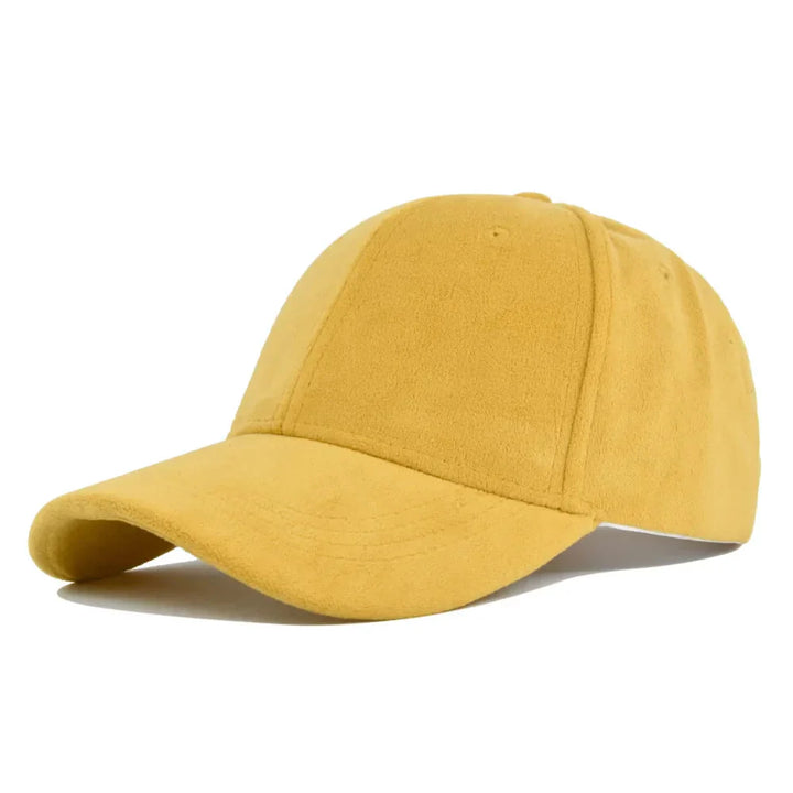 Verstelbare unisex baseballpet van luxe faux suede. Een essentieel accessoire voor elke dag.