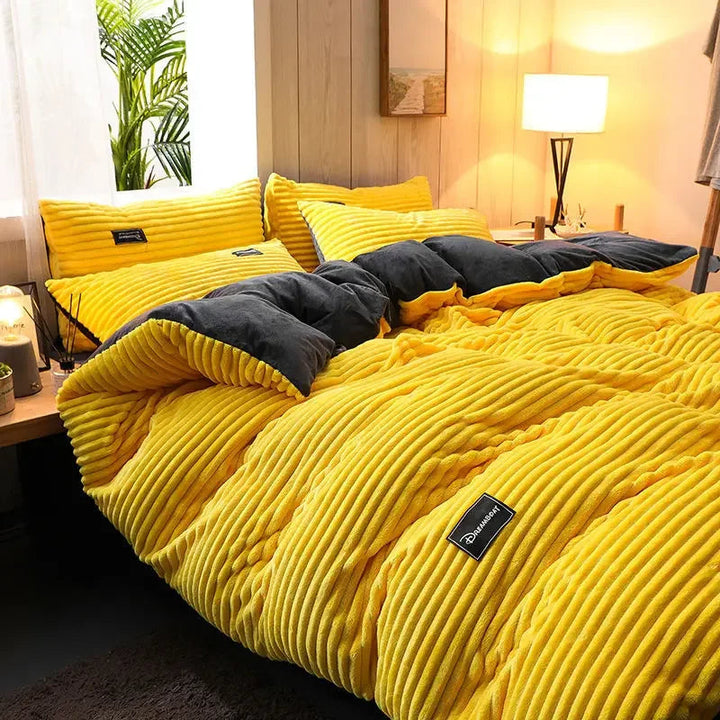 Luxe fluweel fleece dekbedovertrek, heerlijk warm en zacht voor de winter. Comfortabel beddengoed voor elke slaapkamer.
