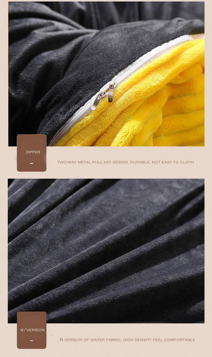 Geniet van een heerlijk warme winter met dit zachte fluweel fleece dekbedovertrek. Comfortabel en luxe beddengoed.