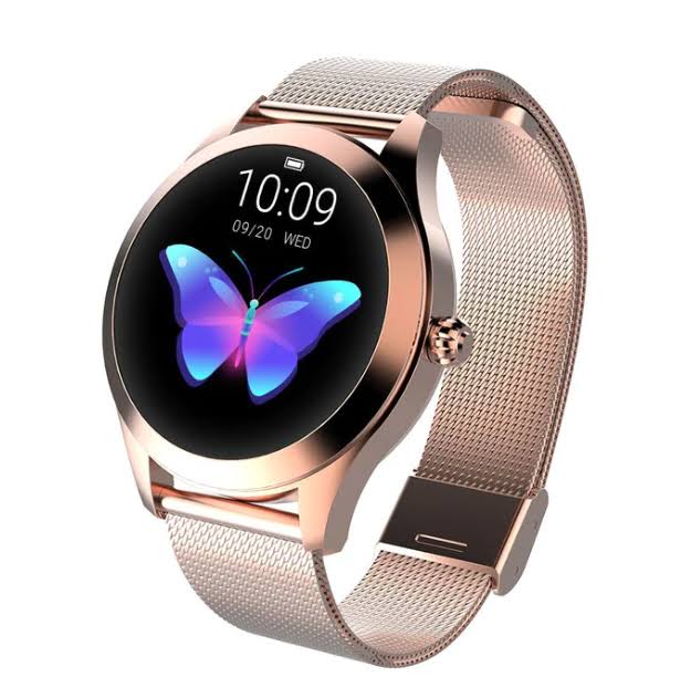 Luxe Galaxy smartwatch voor vrouwen, metallic afwerking, helder display, gezondheidsmonitoring, elegante technologie-accessoi