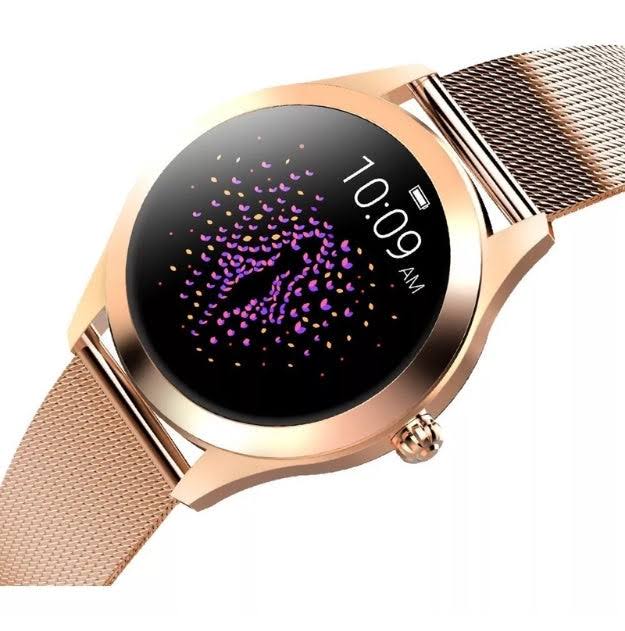 Luxe Galaxy smartwatch voor vrouwen, metallic afwerking, helder display, gezondheidsmonitoring, elegante technologie-accessoi