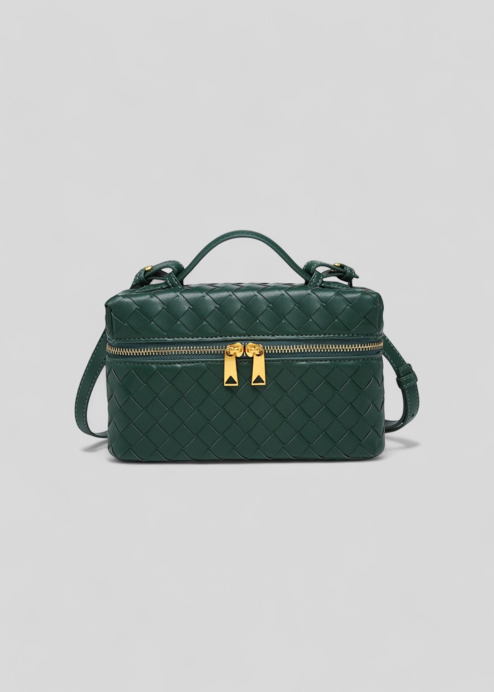 Luxe gevlochten damestas met elegant design. Stijlvolle handtas voor dames, ook als schoudertas of crossbody.