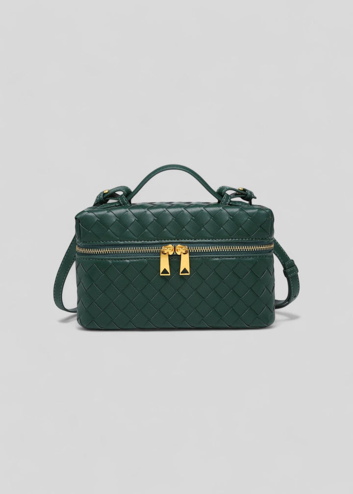 Luxe gevlochten damestas met elegant design. Stijlvolle handtas voor dames, ook als schoudertas of crossbody.
