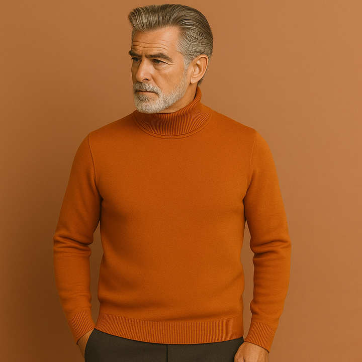 Stijlvolle en comfortabele heren coltrui, maakt elke outfit compleet. Elegante herfstmode.